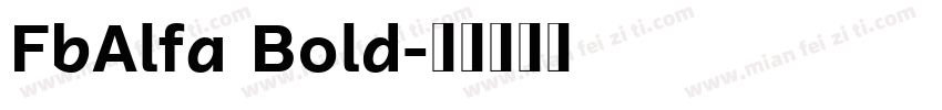 FbAlfa Bold字体转换